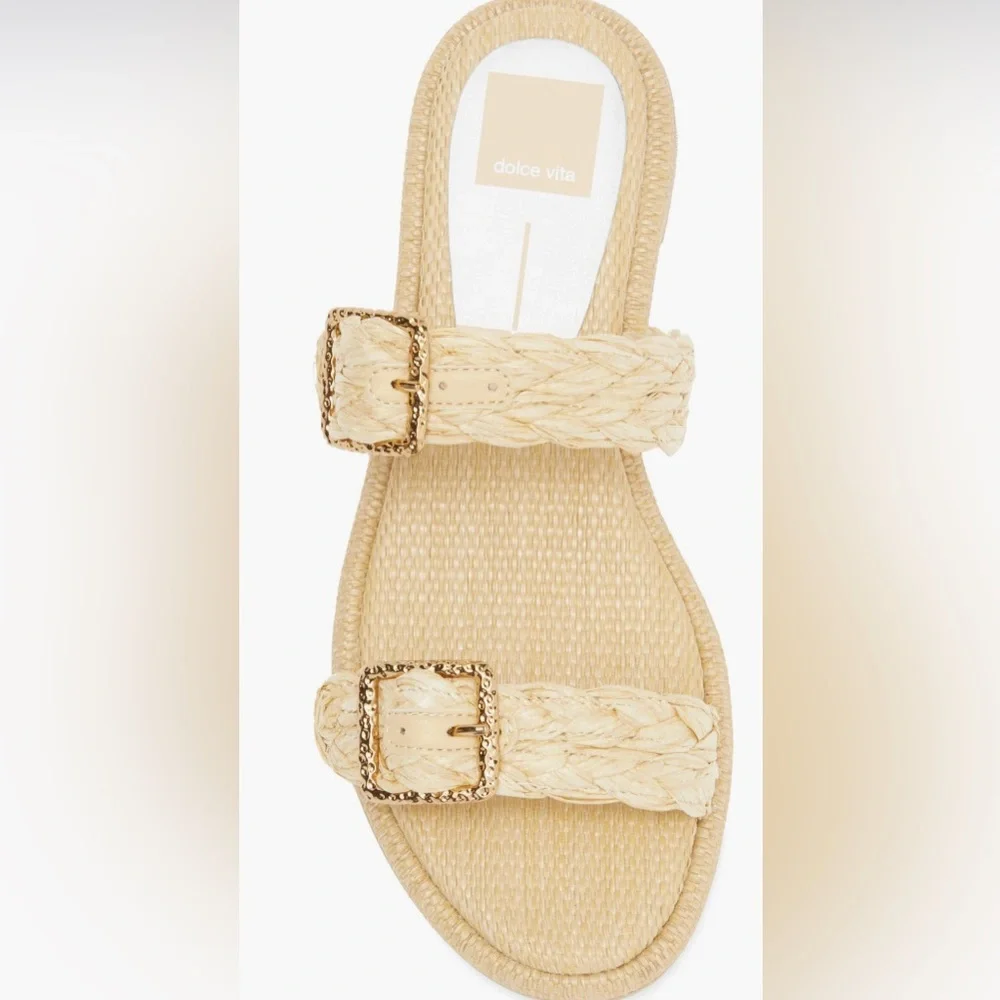 dolce vita Alaina Lt Natural Raffia Sandal. Ladies 7.5 - Picture 2 of 13
